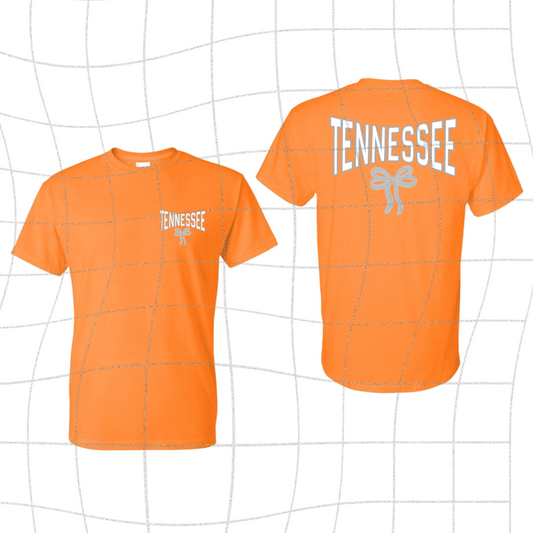 Tennessee inverted with bow - GREY OUTLINE/GREY BOW