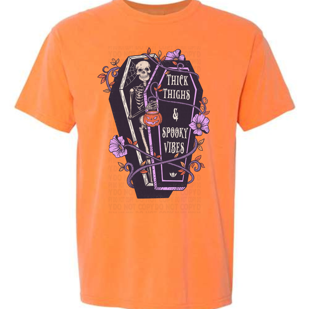 Thick Thighs Spooky Vibes Coffin