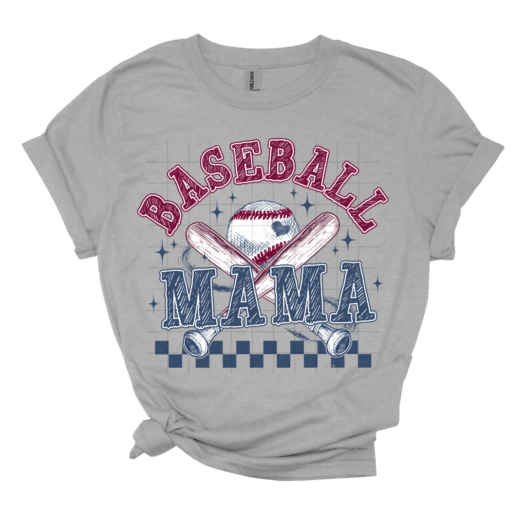 Baseball Mama red, white & blue