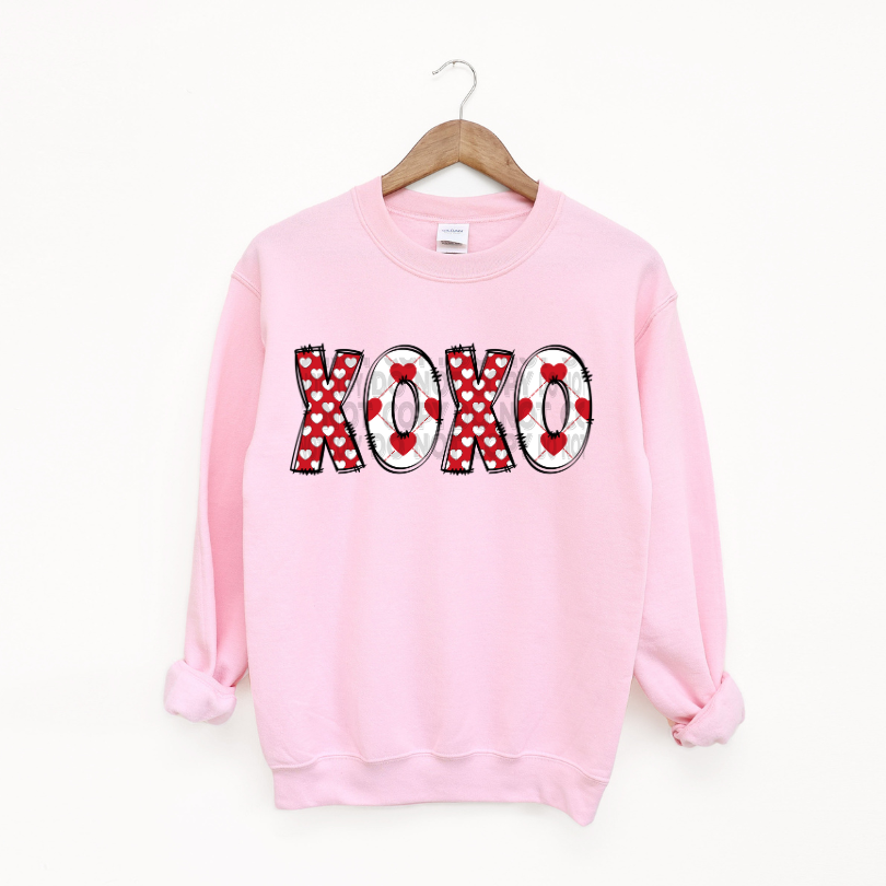 XOXO Red and White Hearts