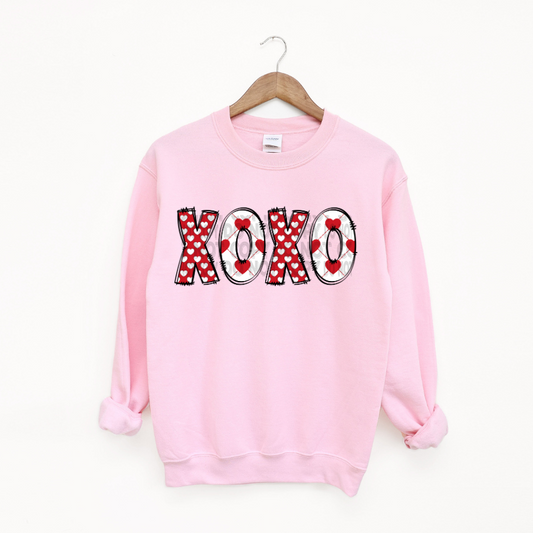 XOXO Red and White Hearts