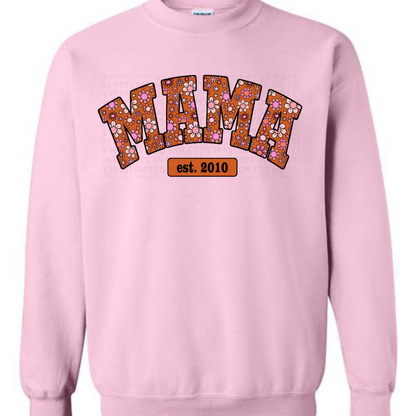 MAMA Orange/Pink Fall Floral - Customizable Year
