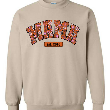 MAMA Orange/Pink Fall Floral - Customizable Year