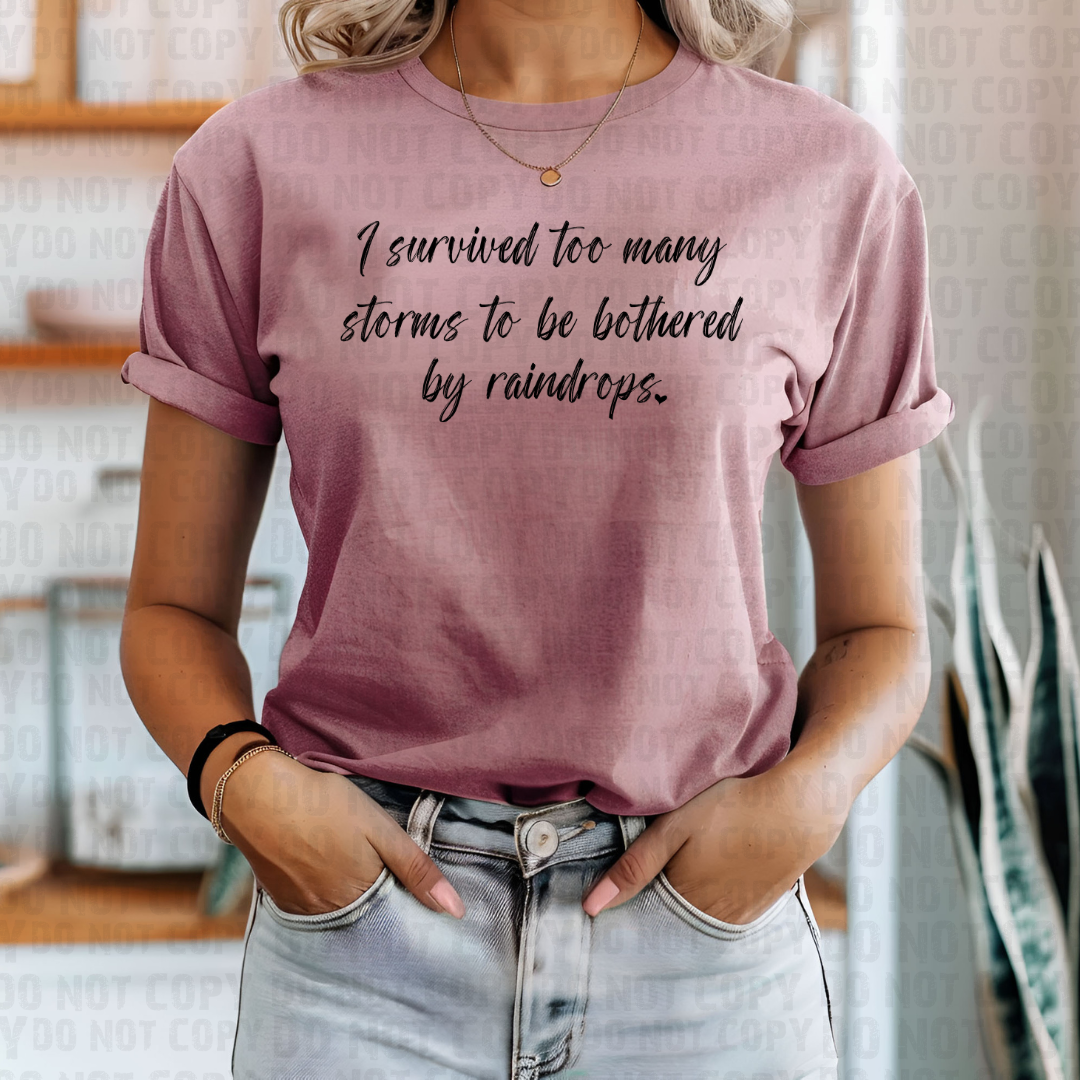 Survived too many Rainstorms text