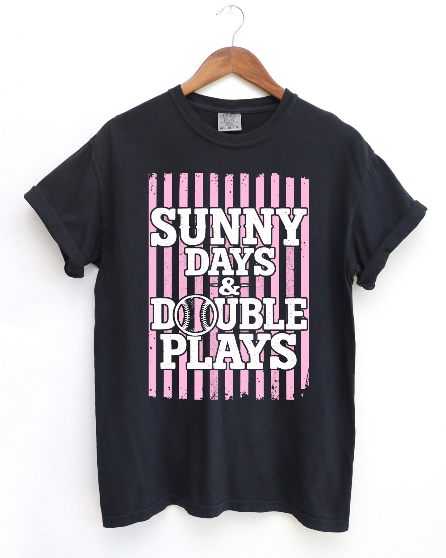 Sunny Days & Double Plays (pink & white)