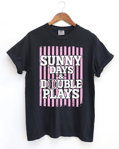 Sunny Days & Double Plays (pink & white)