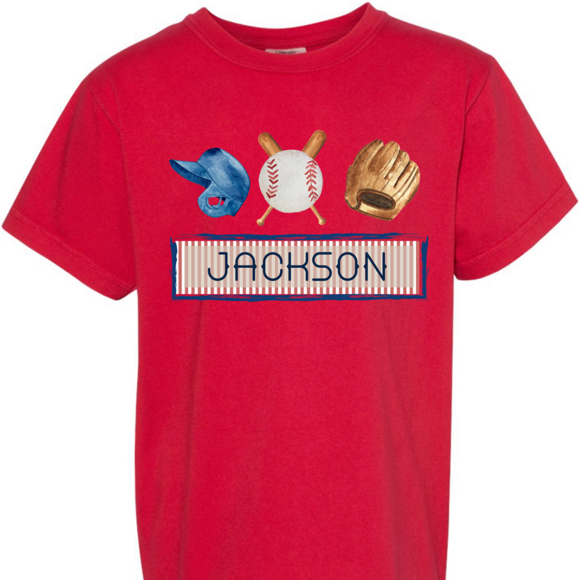 *Custom Baseball Kids Name*- Baseball Glove Bat