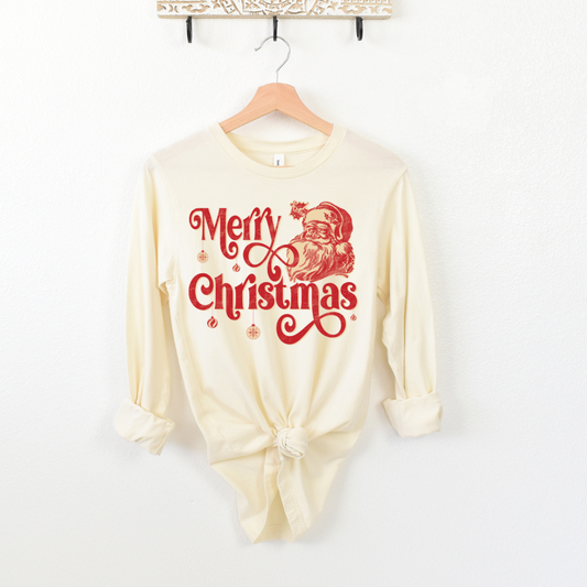 Vintage Merry Christmas Santa