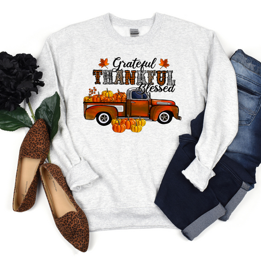 Grateful Thankful Blessed Pumpkin Truck