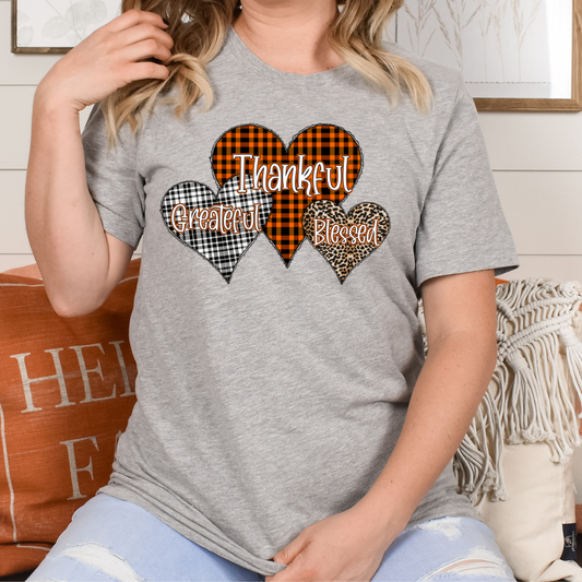 Thankful Grateful Blessed Hearts