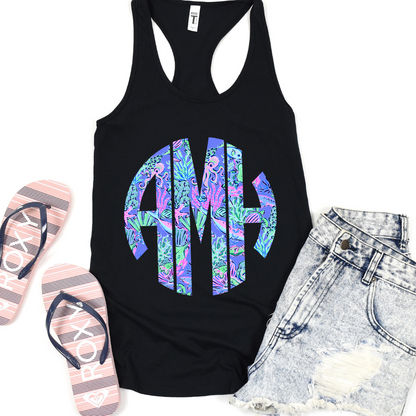 Ocean Dreams Custom Circle Monogram