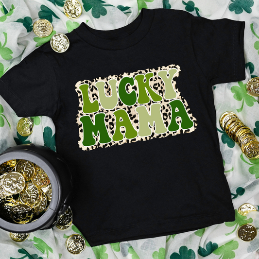 Lucky Mama green & leopard stacked