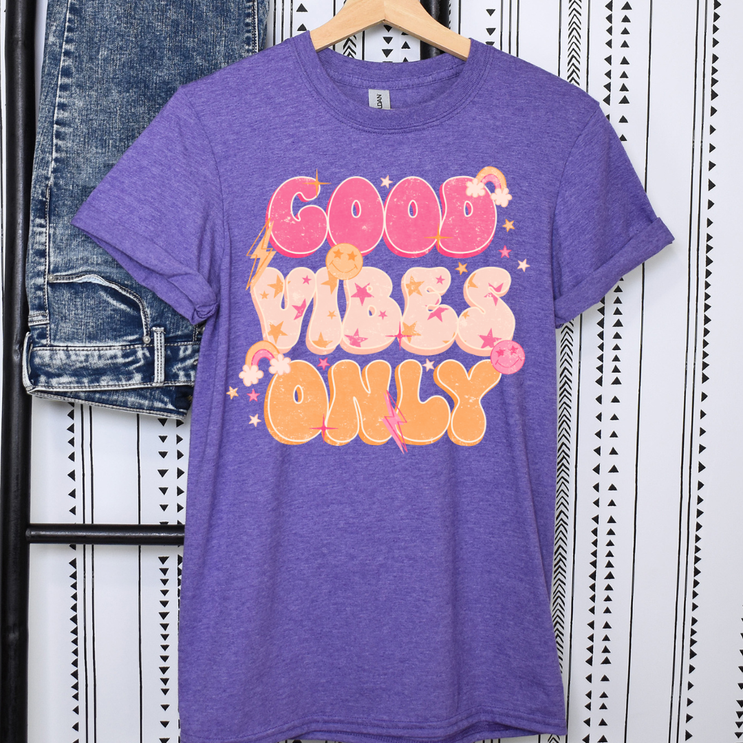 Good Vibes Only - Bright Pink/Orange